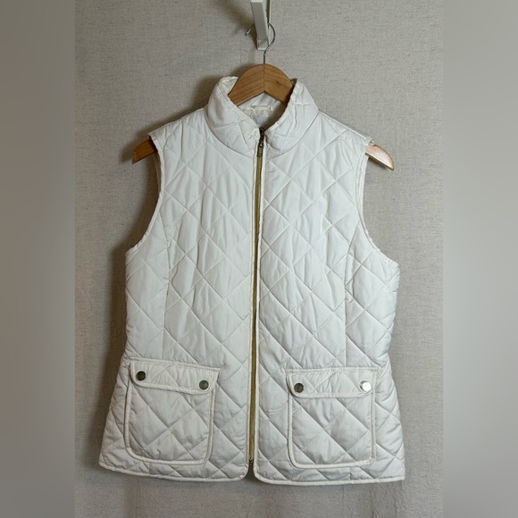 St. John's Bay Jackets & Blazers - St. John's Bay White Quilted Sleeveless Vest